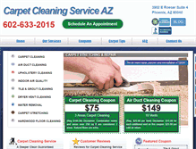 Tablet Screenshot of carpetcleaningserviceaz.com